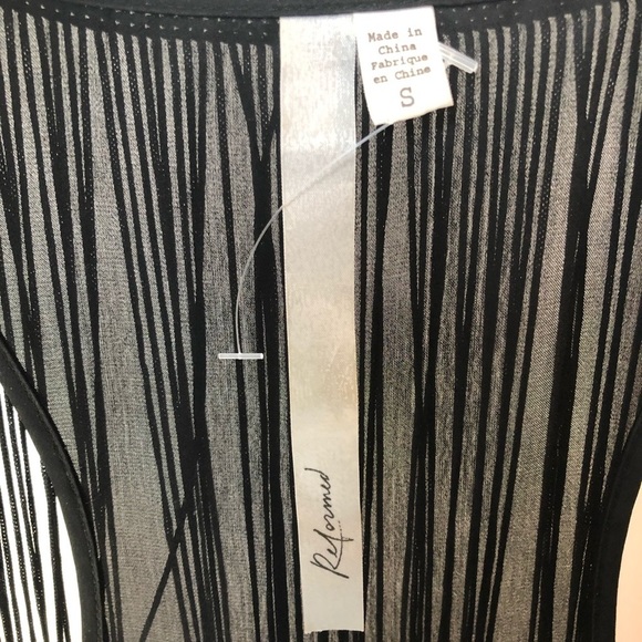 Reformed black sleeveless tassel Top size Small - Picture 5 of 7